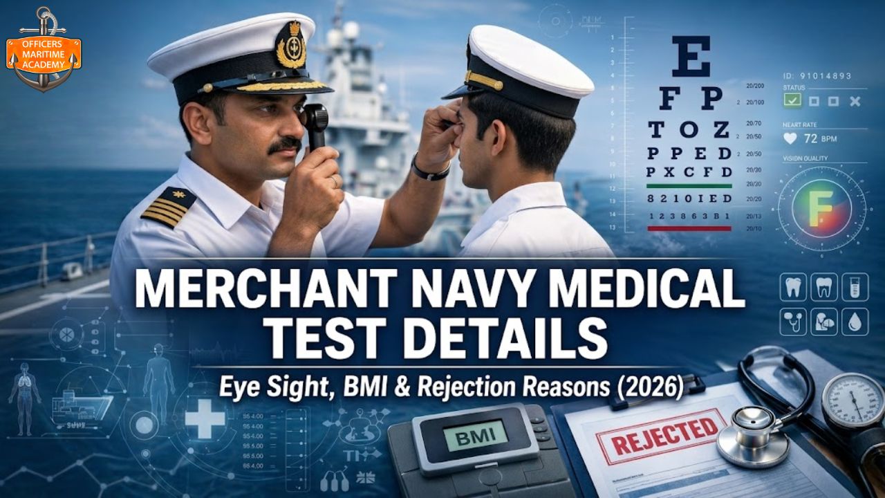 Merchant Navy Medical Test Details Eye Sight, BMI & Rejection Reasons (2026)