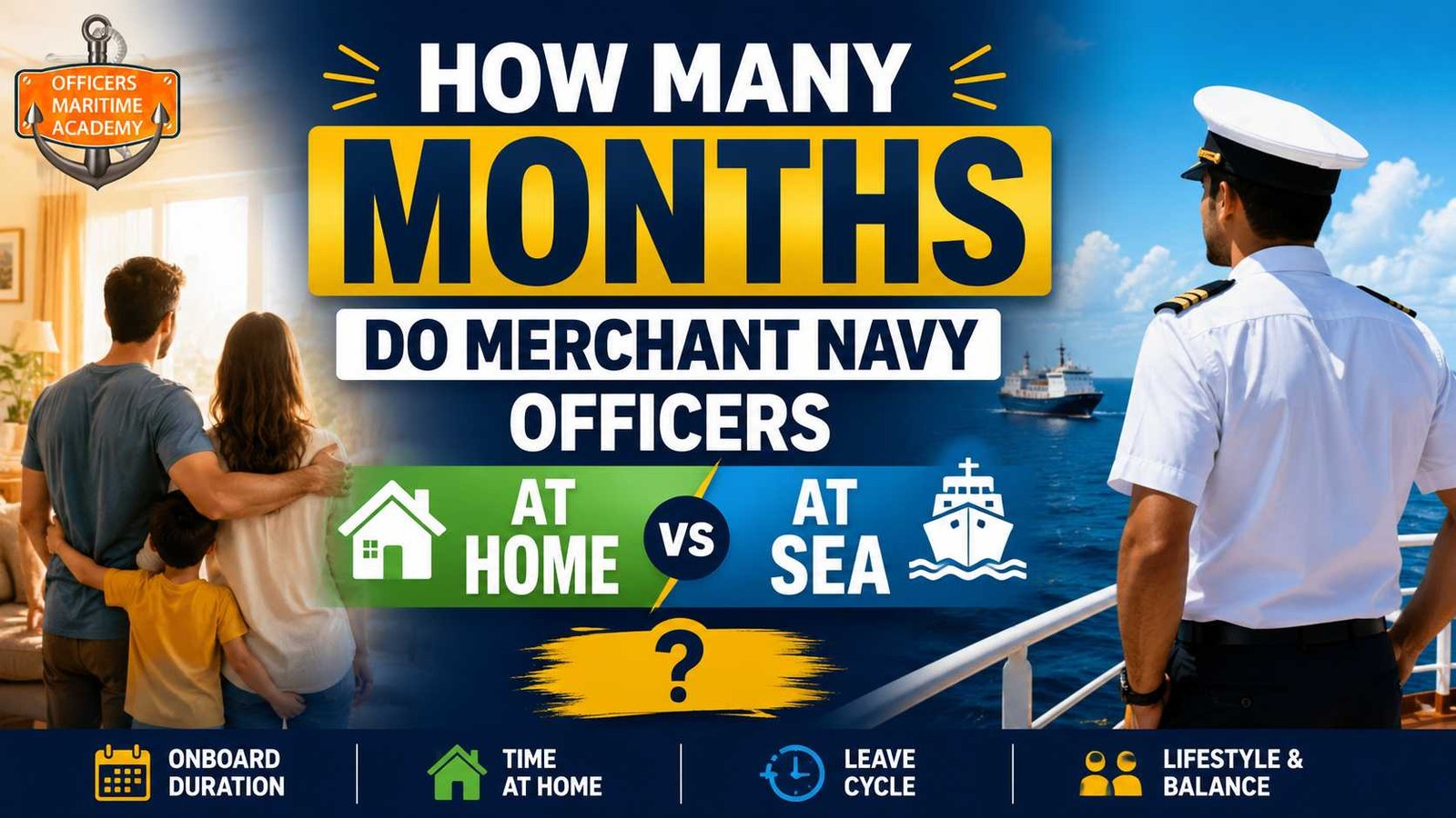 How Months Do Merchant Navy Officers Stay at Home vs at Sea?