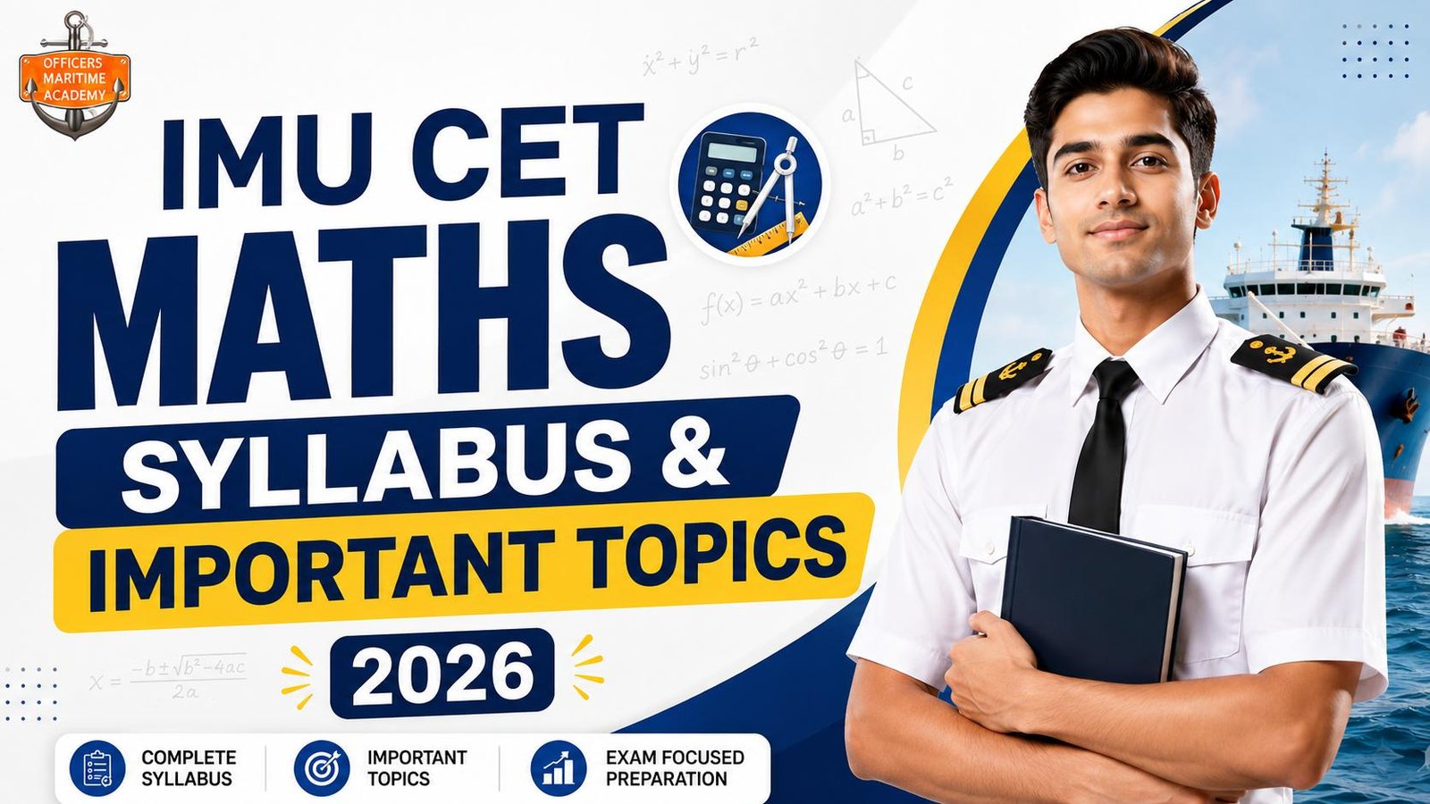 IMU CET Maths Syllabus & Important Topics 2026